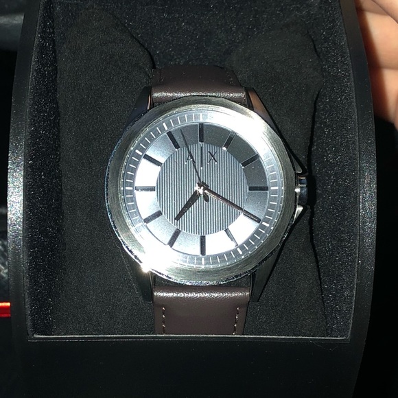 Armani Exchange Leather Watch - Picture 1 of 4